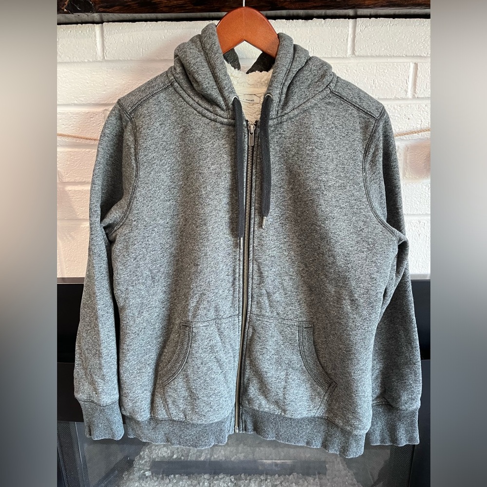 LL Bean women’s lined zip up sweatshirt